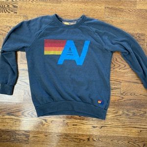 Aviator Nation Logo Crew Sweatshirt Charcoal, M